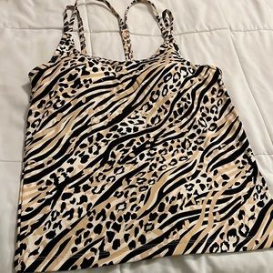 Pink Victoria Secret animal print beautiful stretchy top.